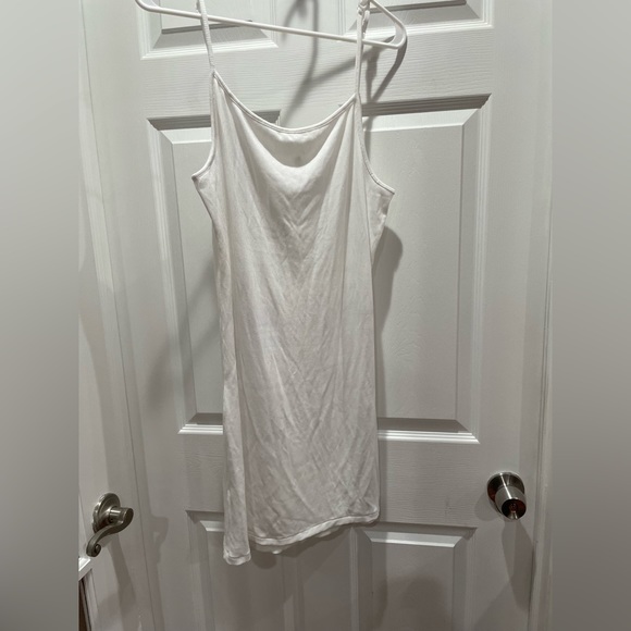 SKIMS White Sleeveless Cotton Rib Mini Dress - Picture 3 of 6